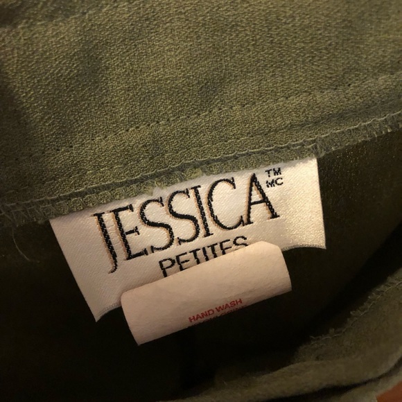 💫Vintage💫 JESSICA Petites Pants, Green, Size 8P - Picture 5 of 7